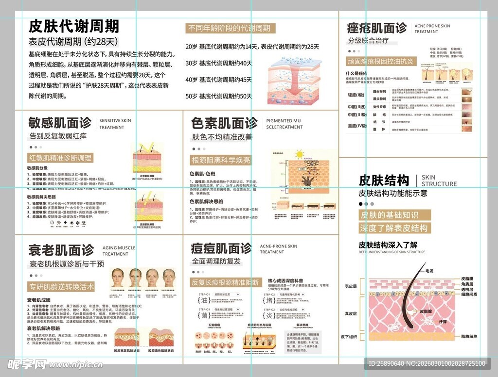 皮肤分析功效信息图表