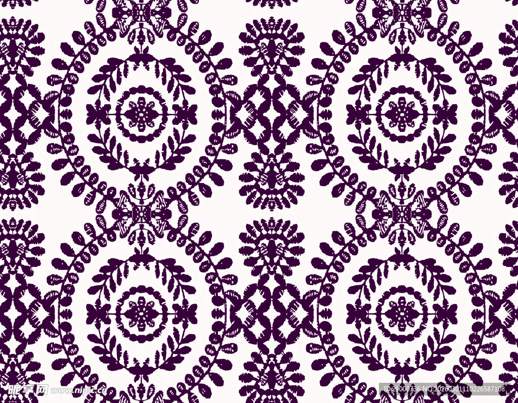 紫色几何花纹图案设计