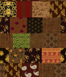 多样传统纹样拼接图案