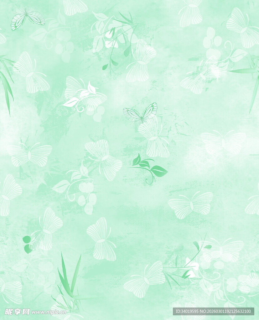 淡绿色梦幻植物纹理背景