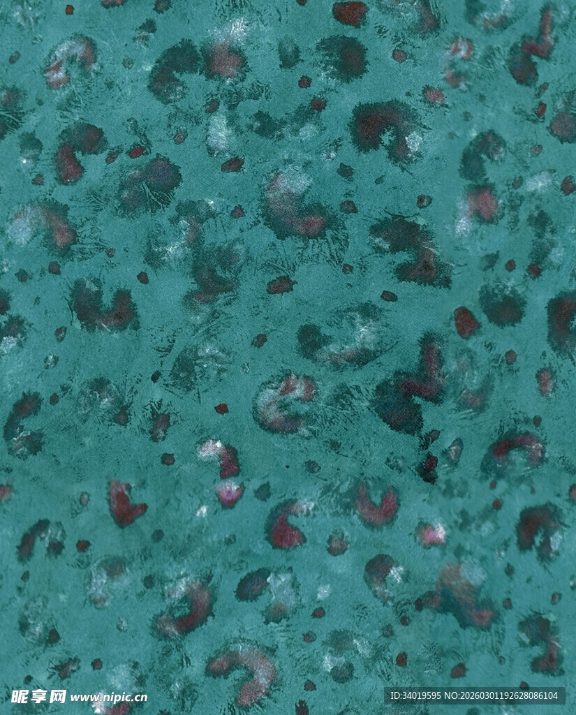 蓝绿色豹纹图案纹理