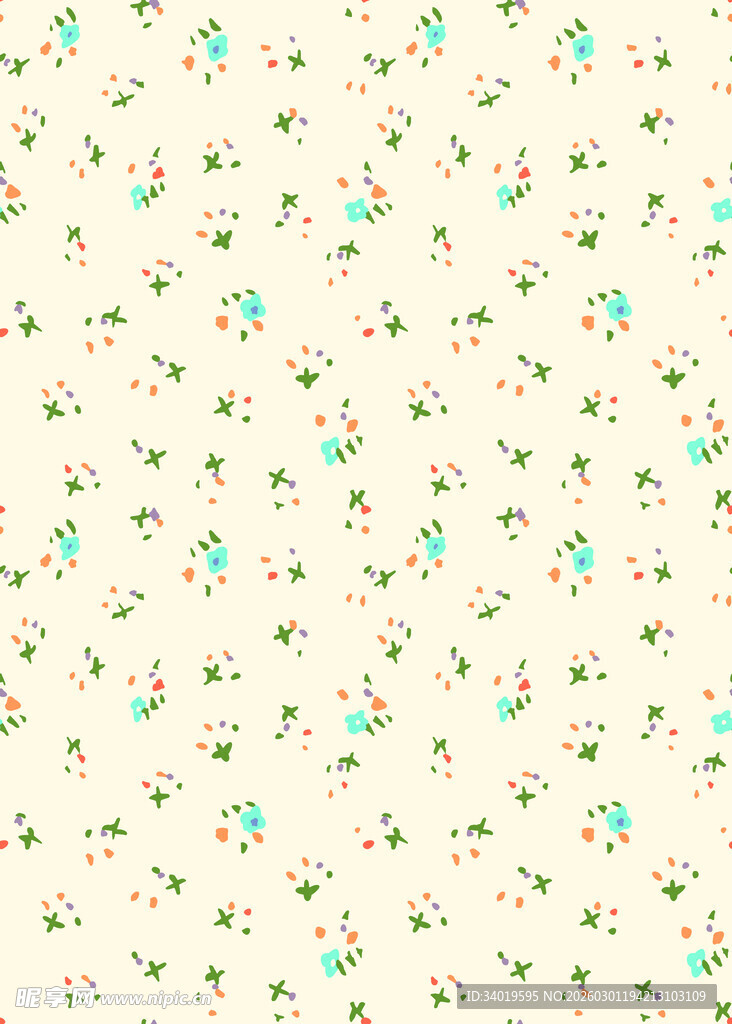 清新碎花图案背景