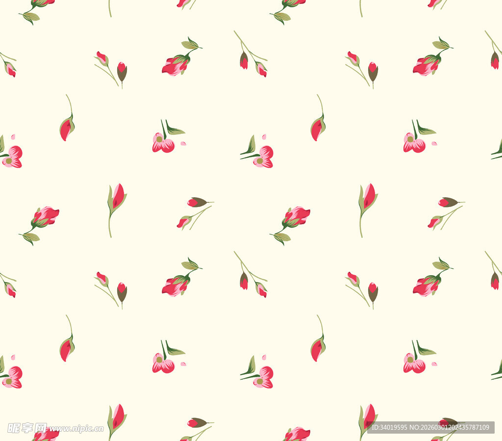 樱桃花卉图案背景