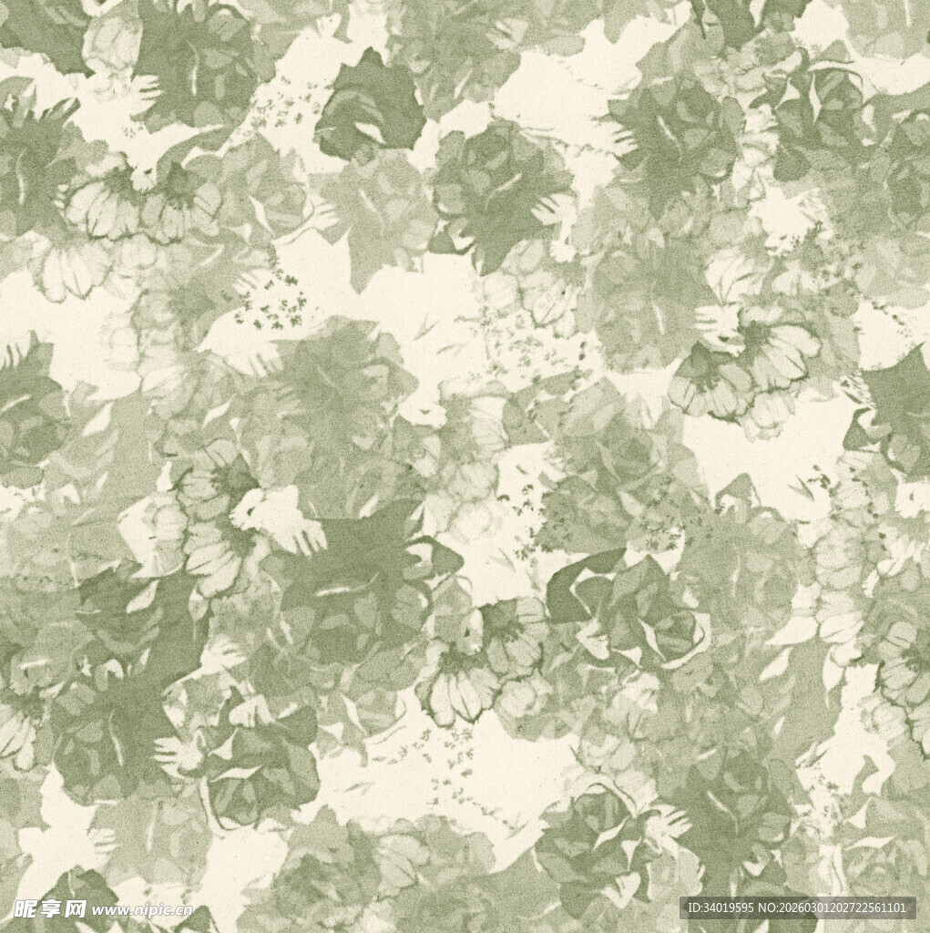 淡绿色抽象水彩纹理图案