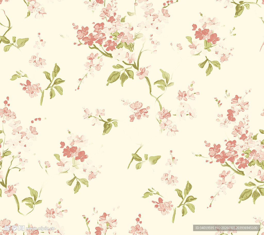 粉色花卉图案背景