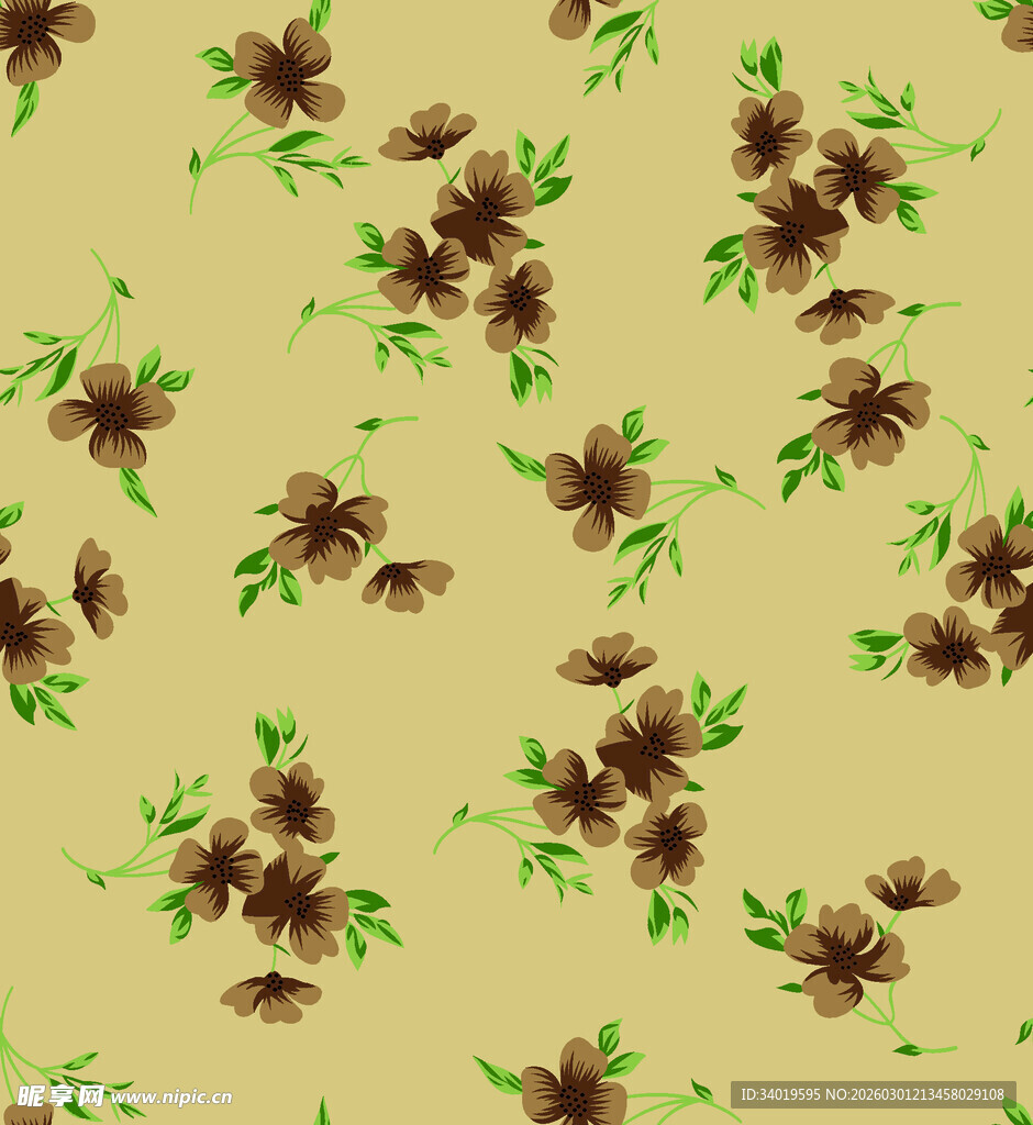 复古花卉图案背景