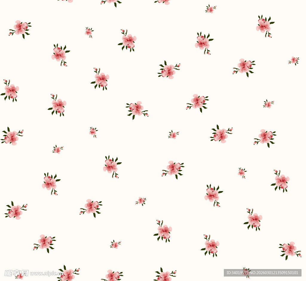 白色背景的小碎花图案