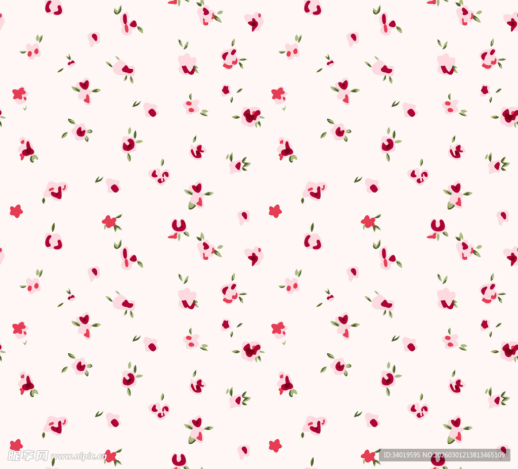 红白碎花简约图案背景