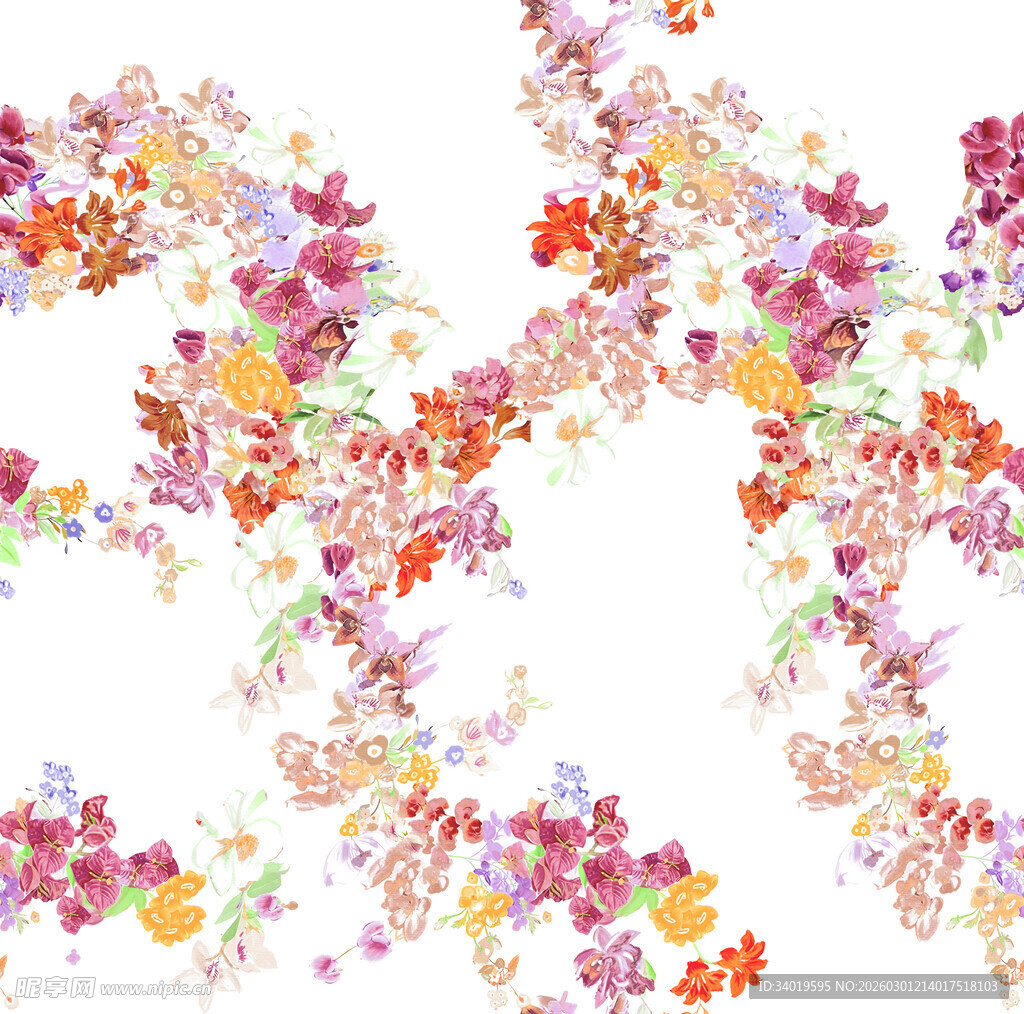 多彩花卉图案设计