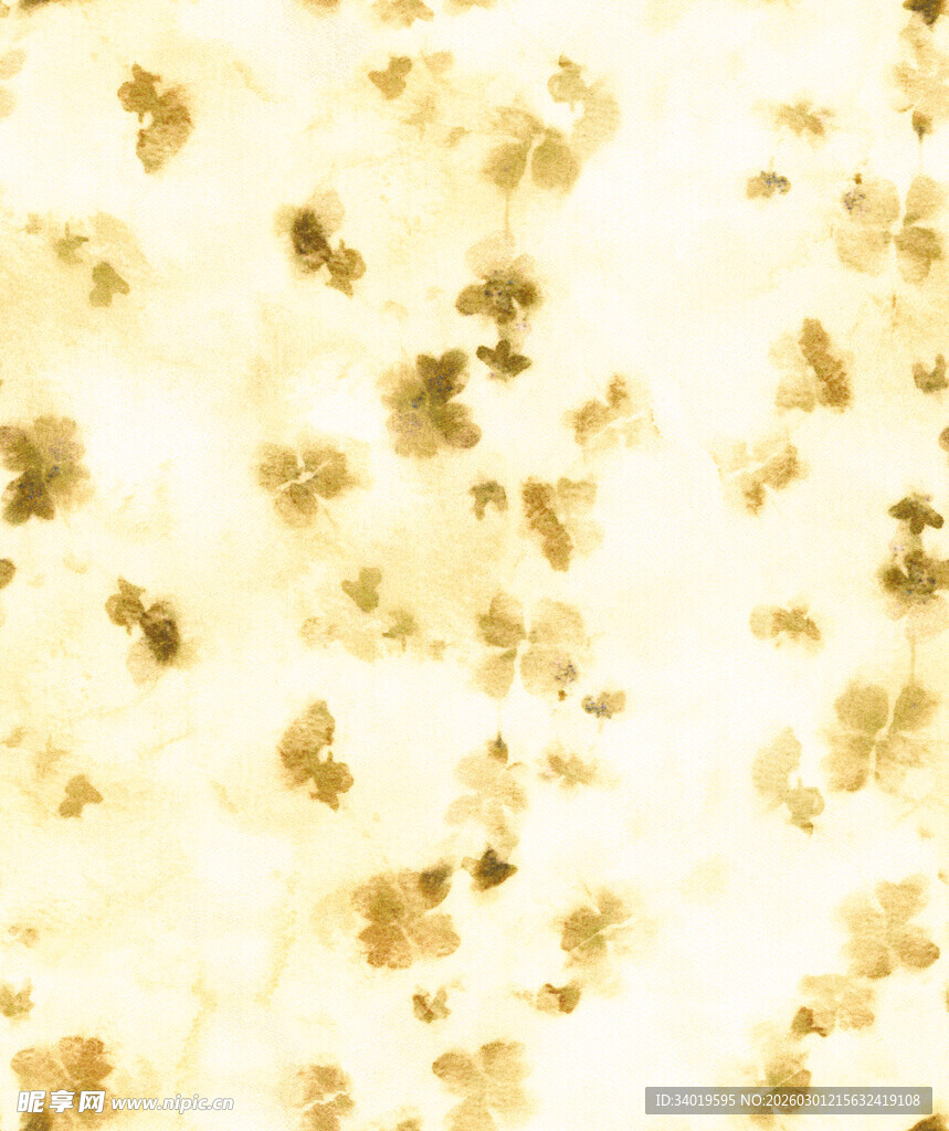 金色抽象花卉纹理背景