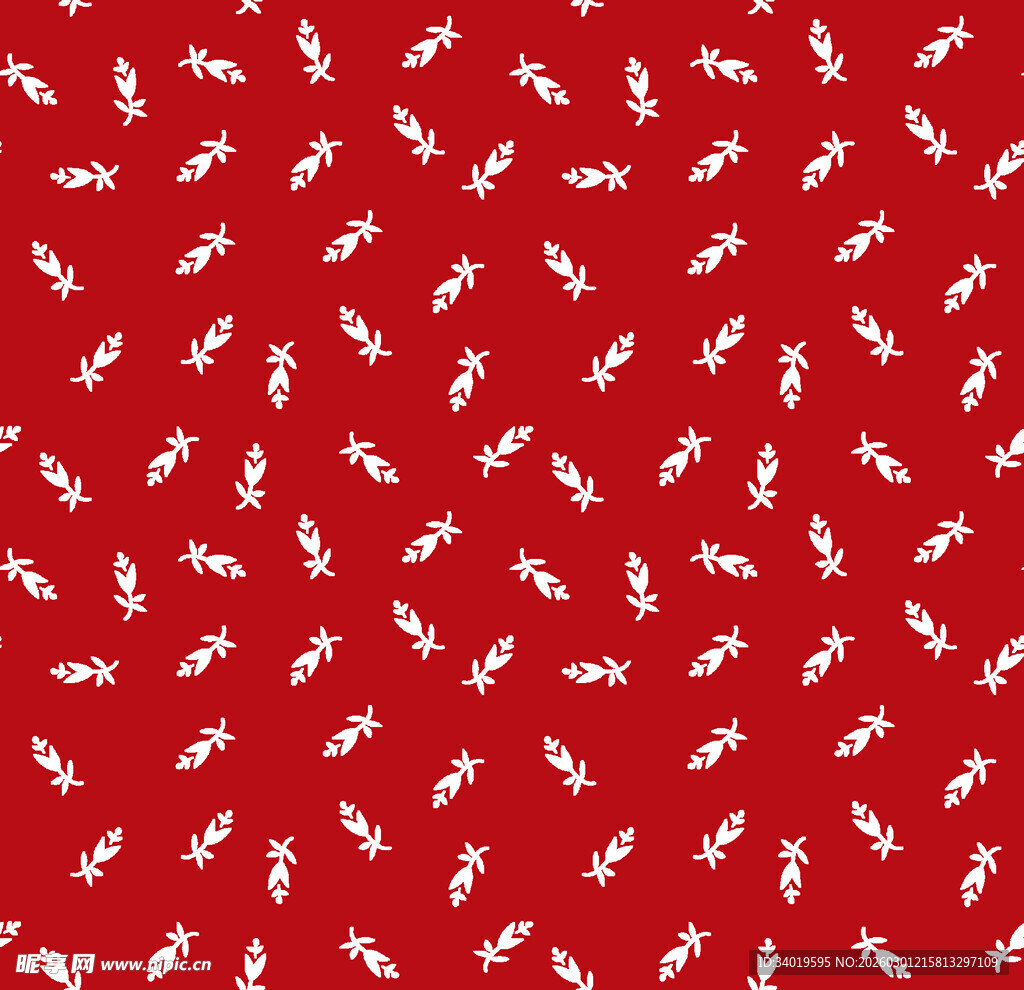红色底白色图案纹理背景