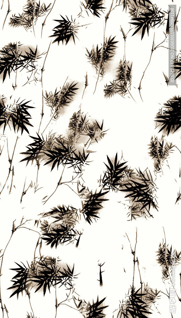 黑白棕榈叶图案纹理