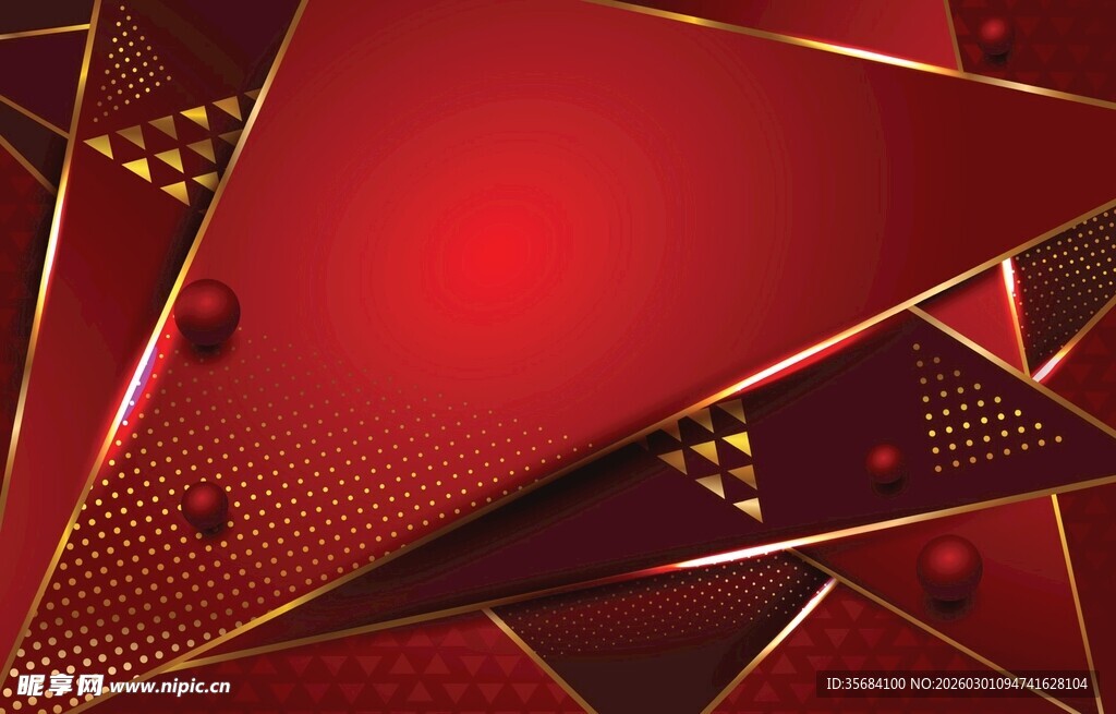 红色几何背景