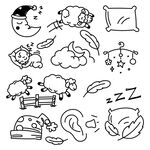 睡眠相关卡通图