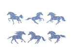 奔跑骏马图案
