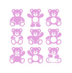 粉色小熊图案