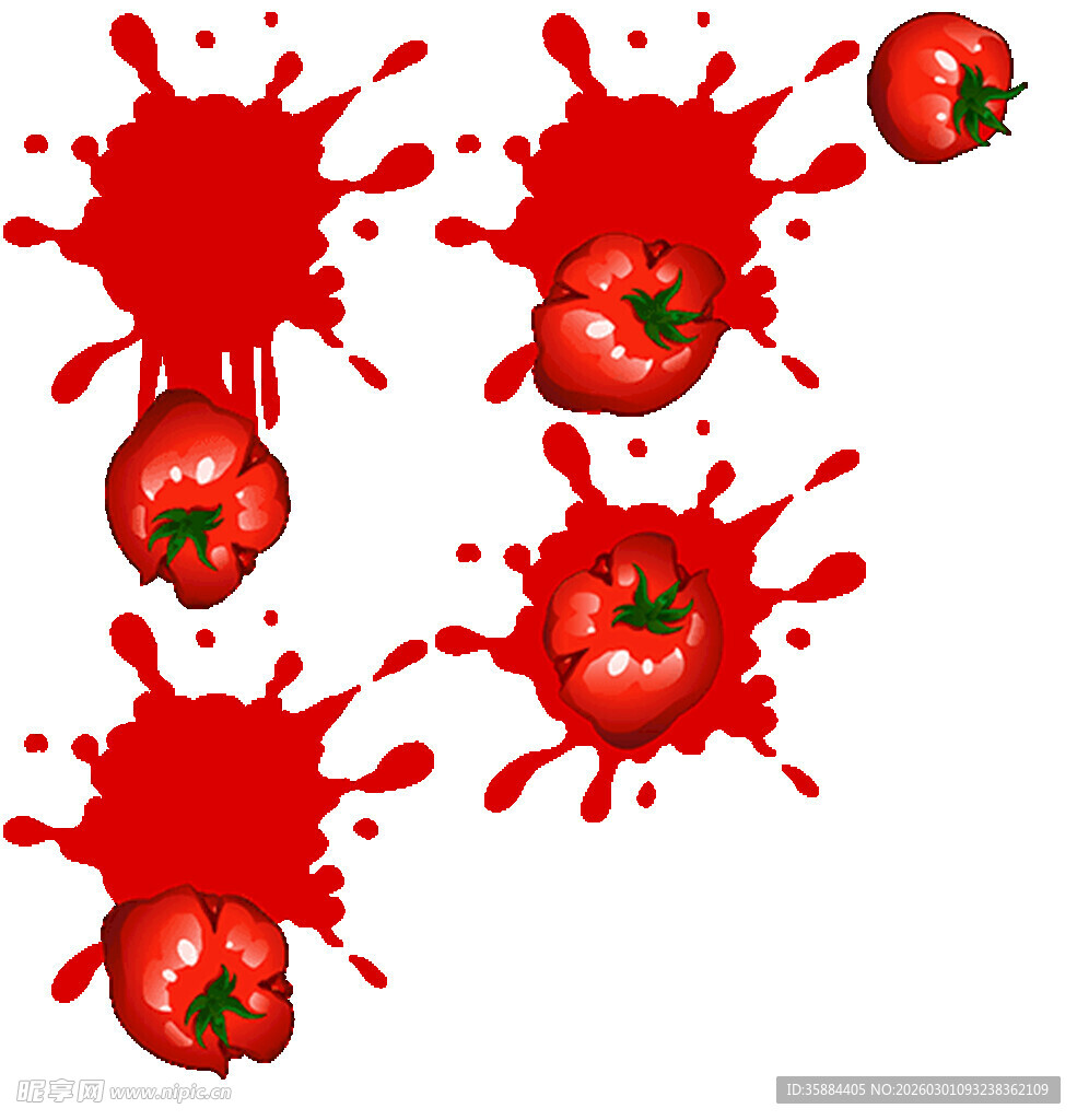 番茄飞溅图案