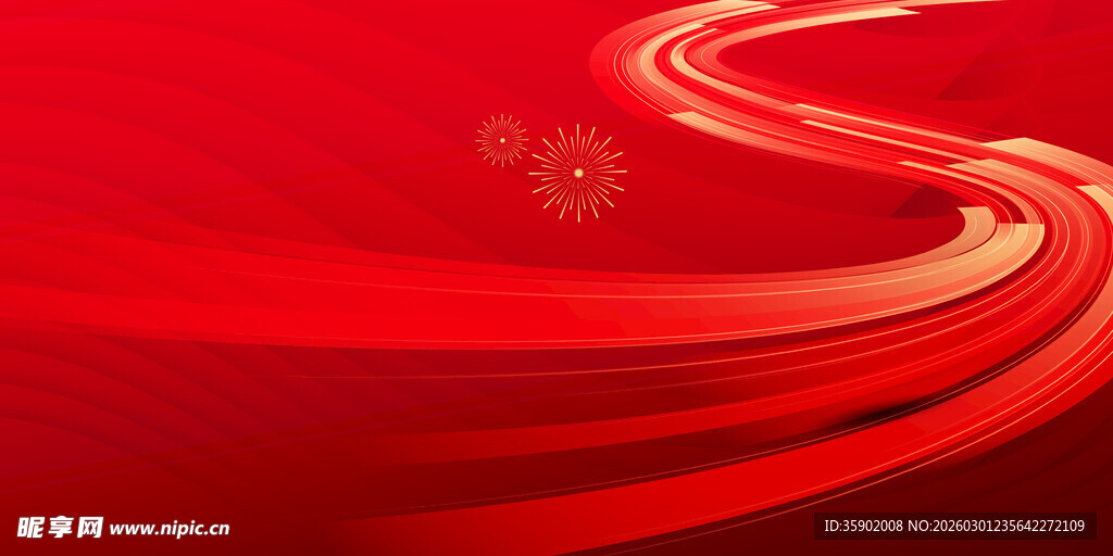 红色动感线条背景图