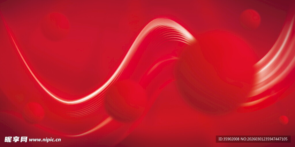 红色动感线条抽象背景图