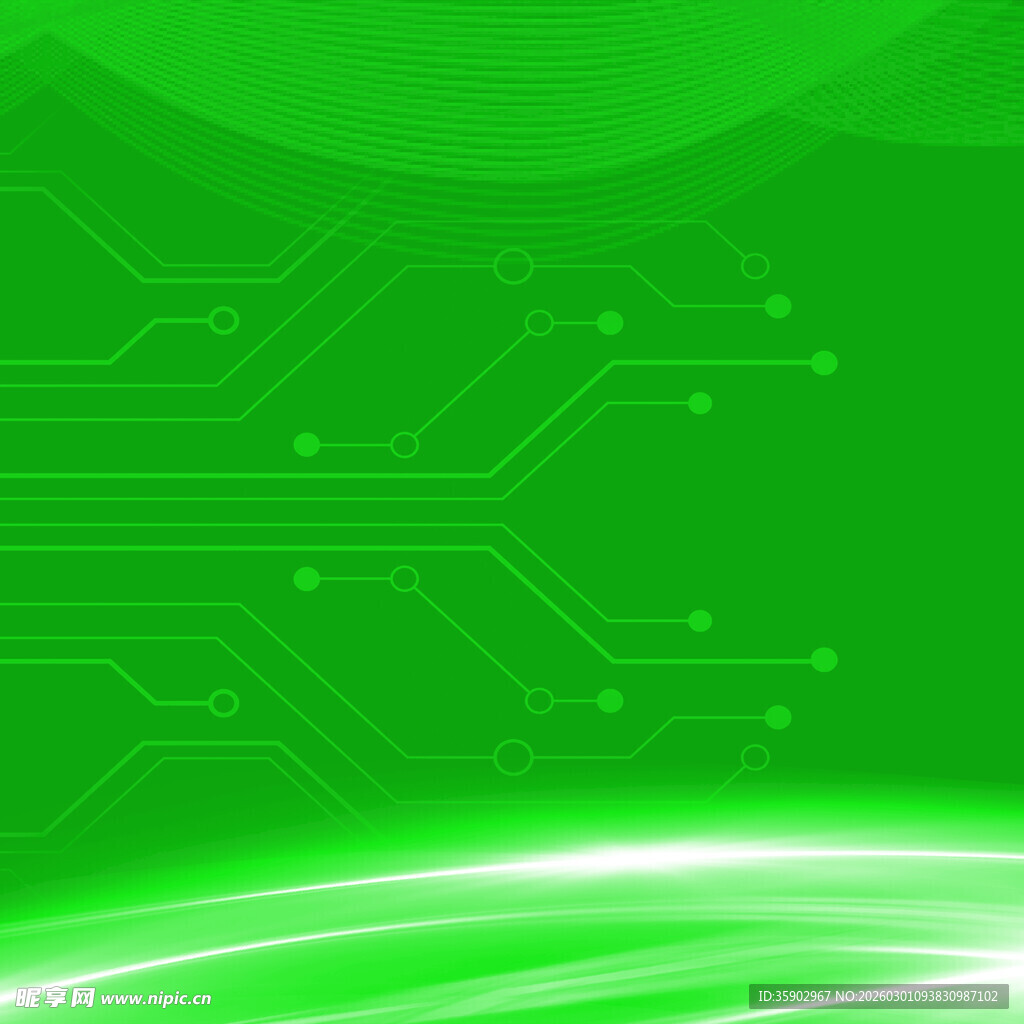 绿色科技风电路板背景图