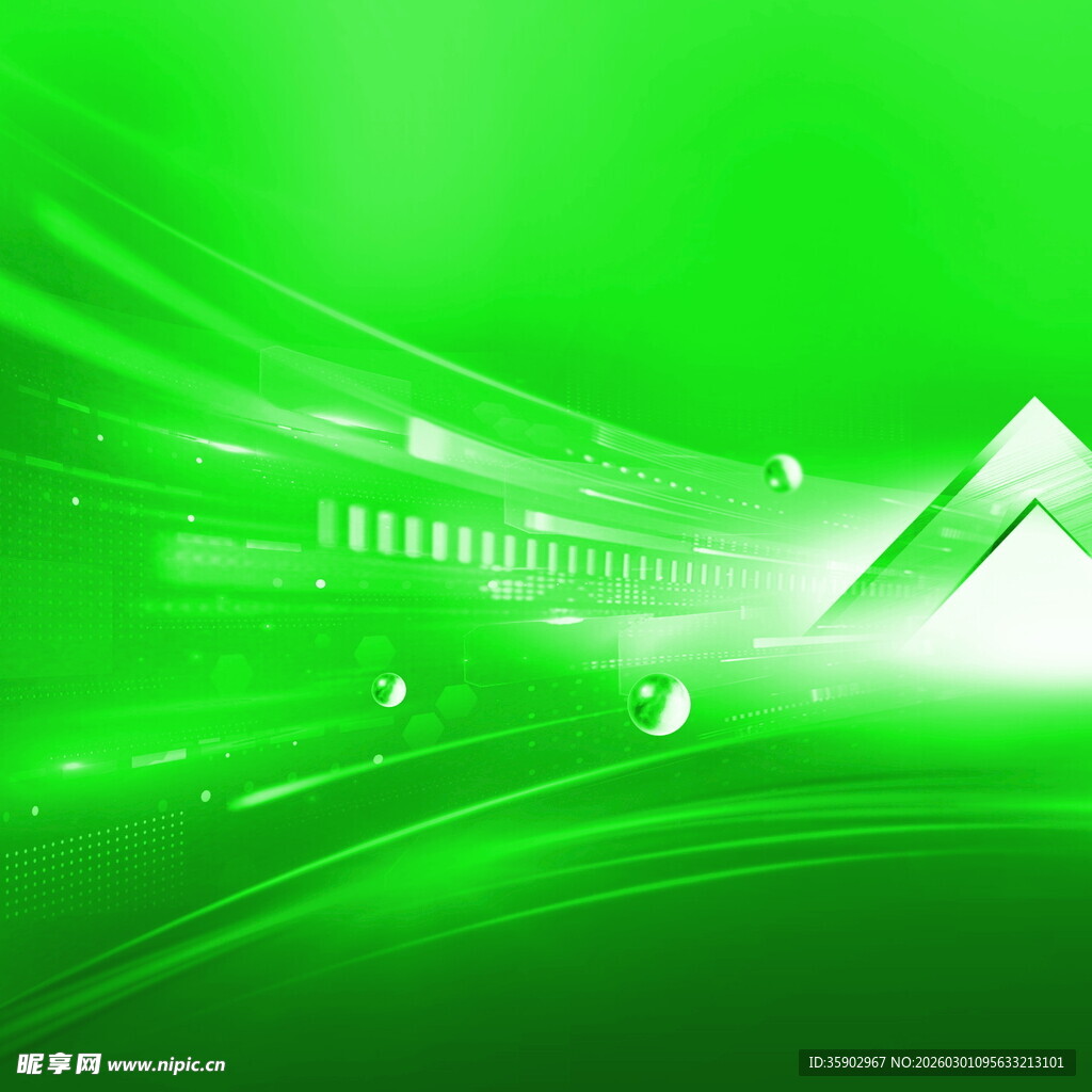 绿色动感科技风背景图
