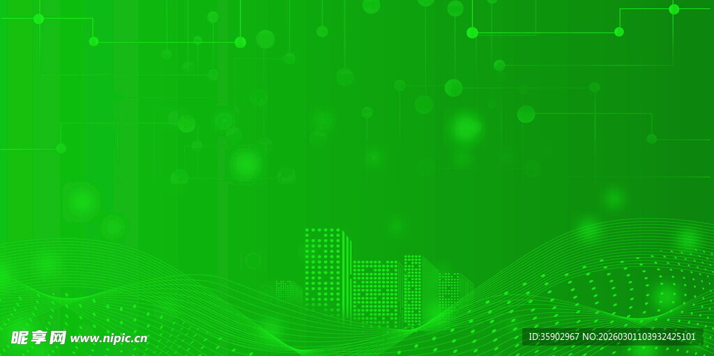 绿色科技感抽象背景图