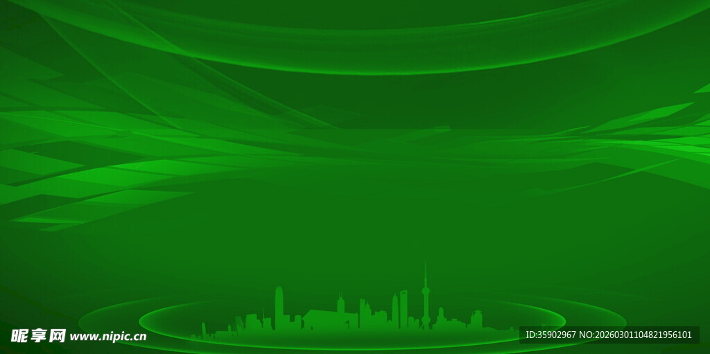 绿色科技感音频波形背景