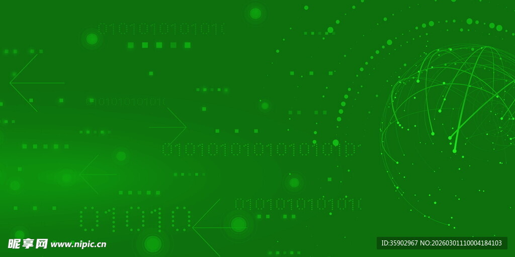 绿色科技感抽象背景图
