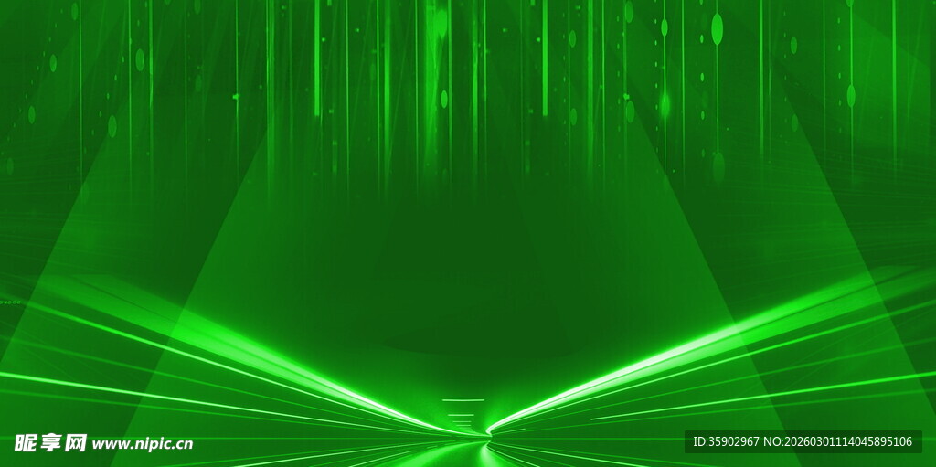 绿色炫光科技感抽象背景
