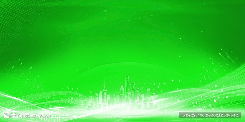 绿色渐变梦幻背景画面