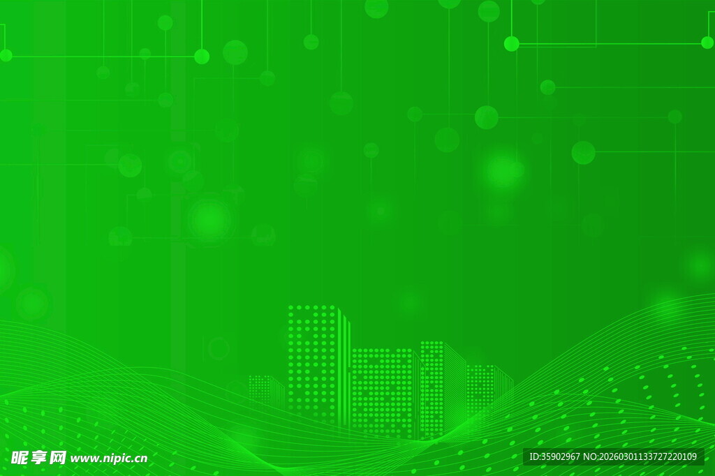 绿色科技感数据背景图
