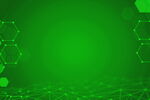 绿色科技风六边形背景图