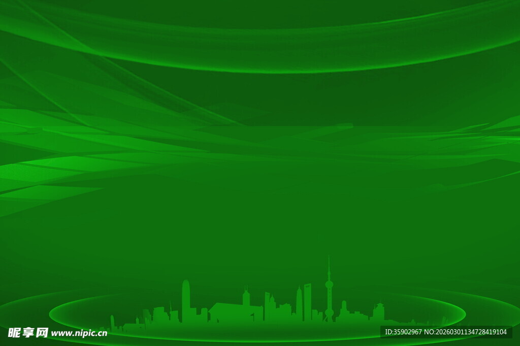 绿色科技感音频波形背景