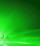 绿色激光特效城市景观