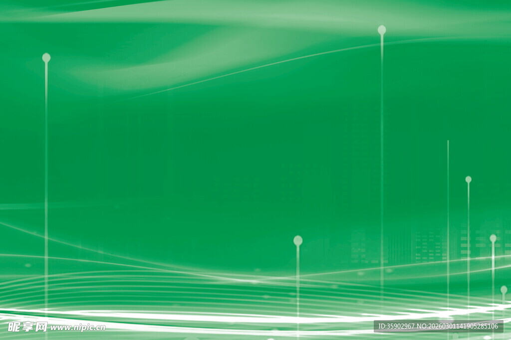 绿色线条抽象背景图