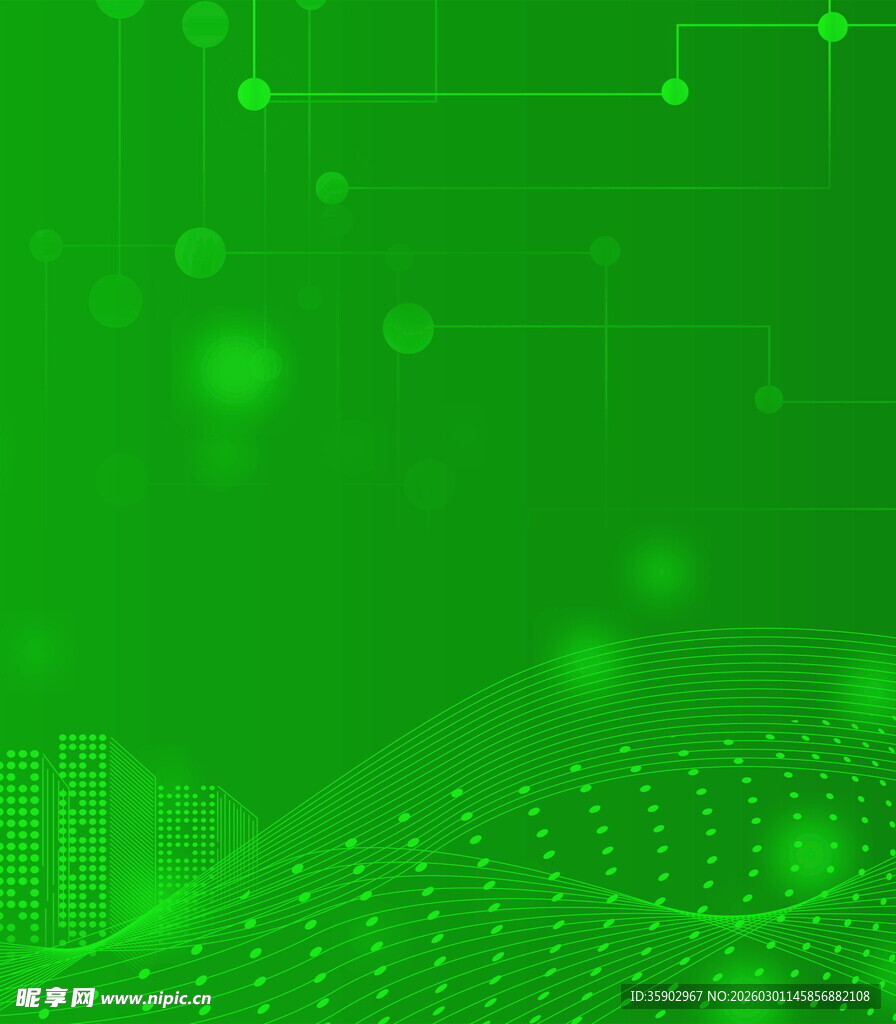 绿色科技风抽象背景图
