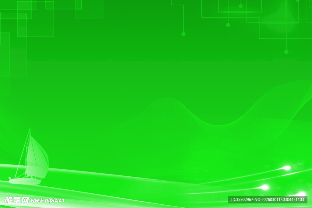 绿色渐变背景科技风画面