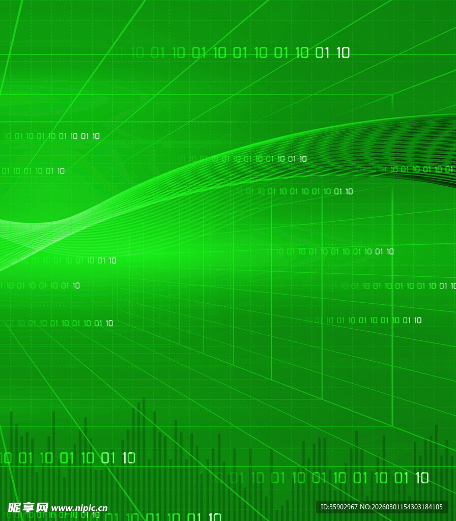 绿色科技感数字背景画面