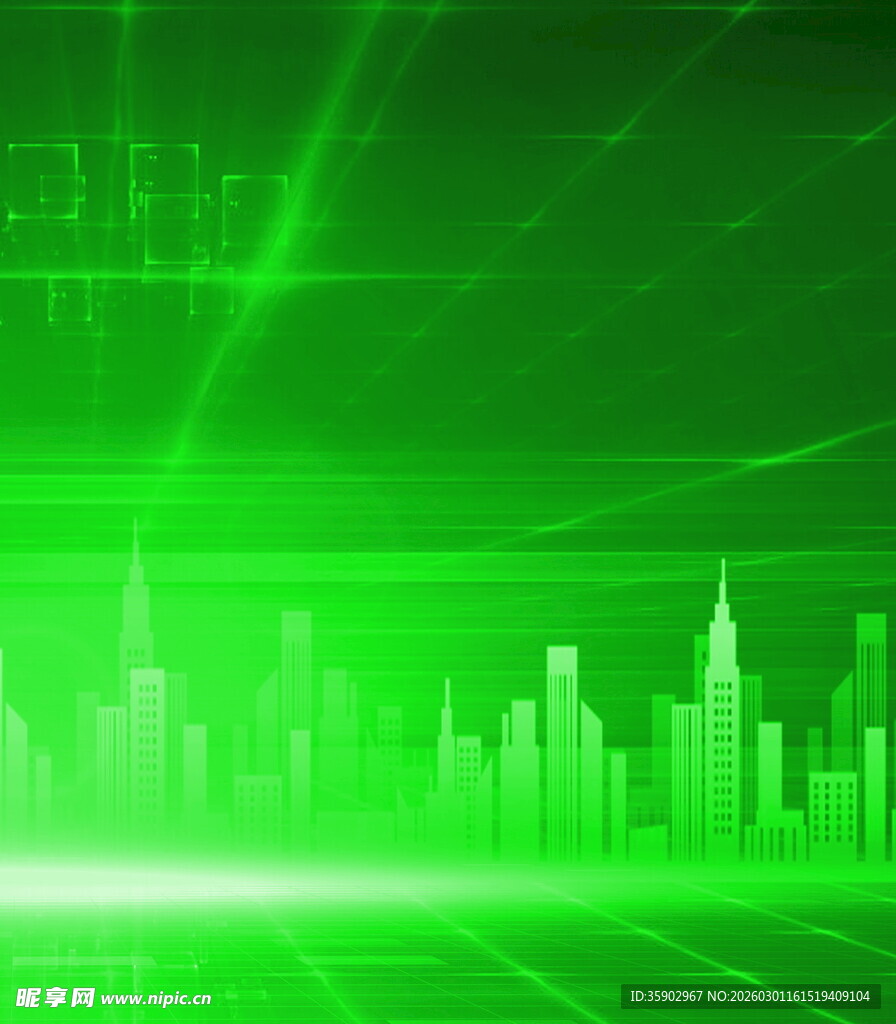 绿色科技城市背景图