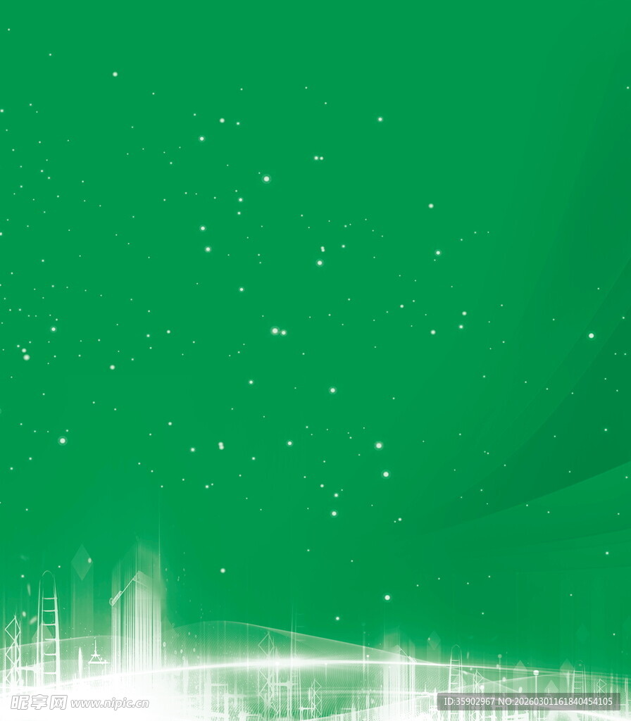 梦幻绿色星空背景图