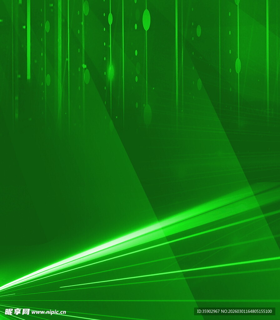 绿色科技感光线背景图