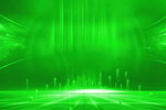 绿色科技感光线背景画面