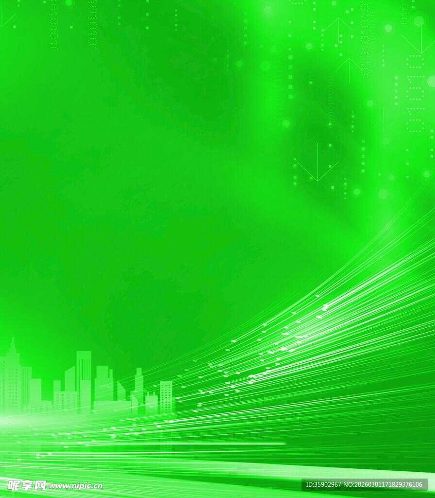 绿色动感线条背景画面