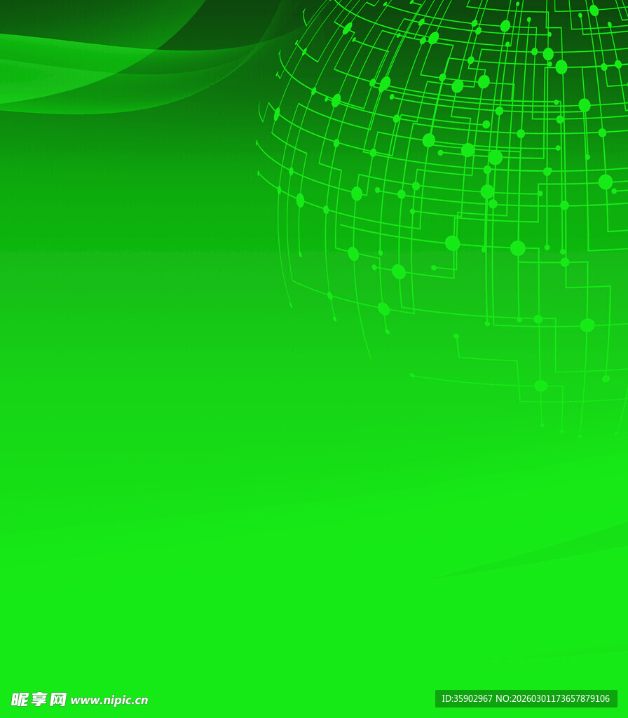 绿色科技风抽象背景图