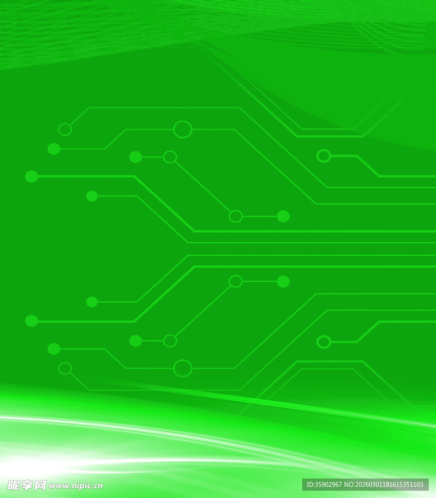 绿色科技风电路板背景图