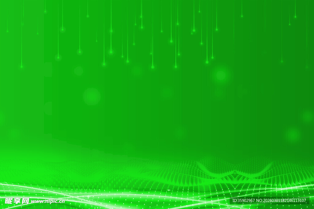 绿色科技感动态线条背景