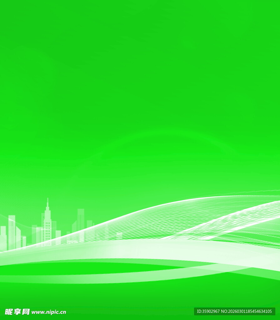 绿色背景抽象线条景观