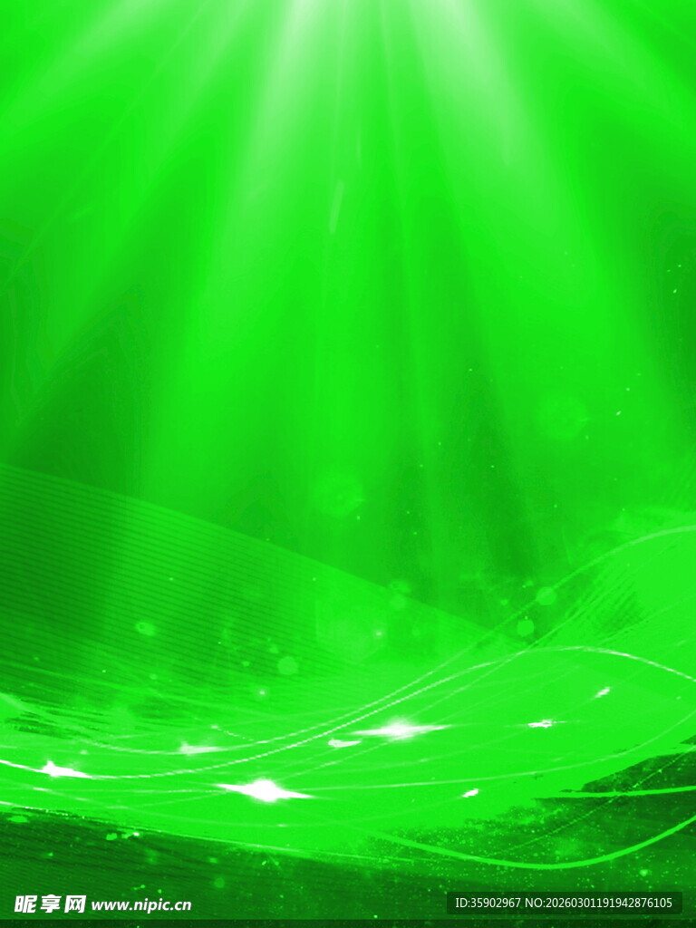 绿色炫光舞台背景特效