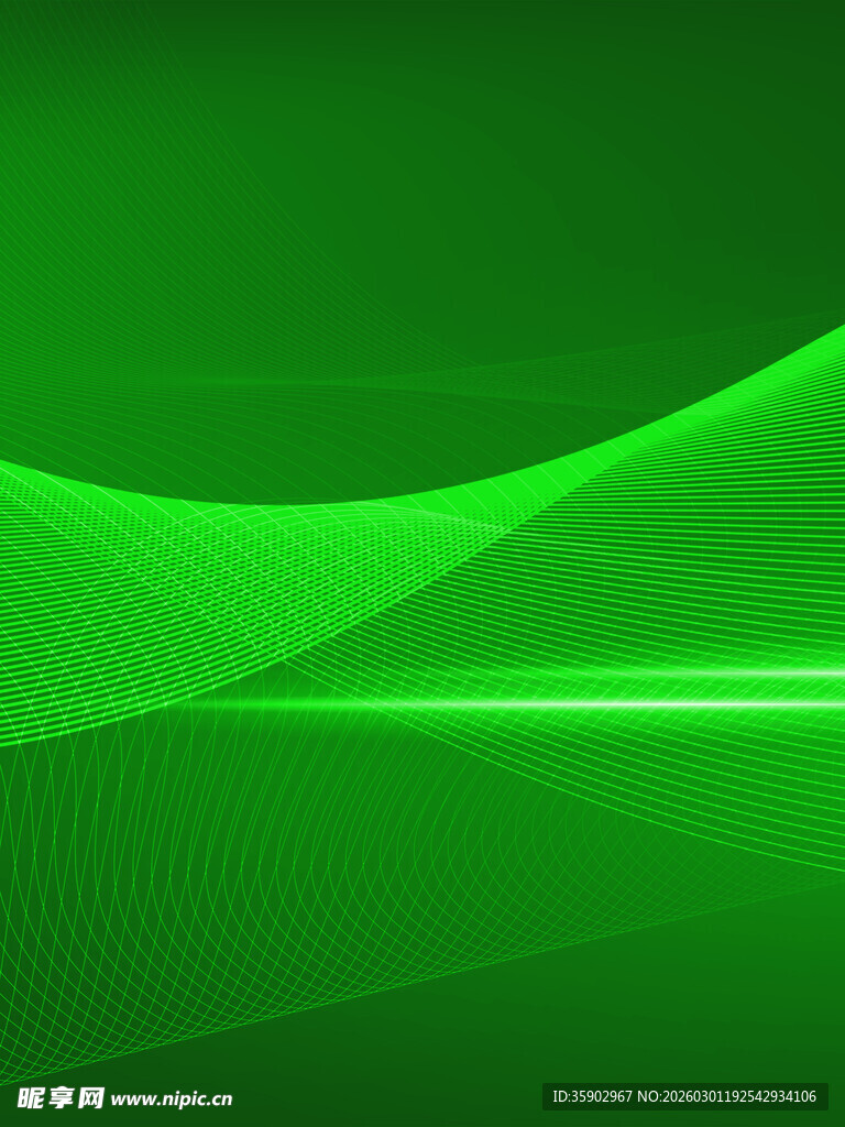 绿色动感线条科技背景图