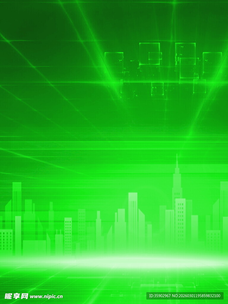 绿色科技数字背景画面